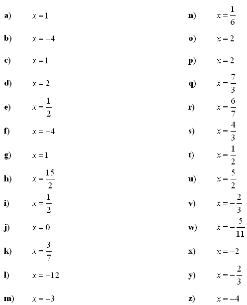 Exponenciální rovnice a nerovnice - Příklad 1 - Výsledky